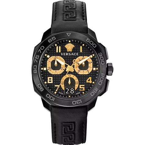 versace watch dylos watch black|Versace Dylos Chronograph Black Dial Men's Watch VQC020015 .